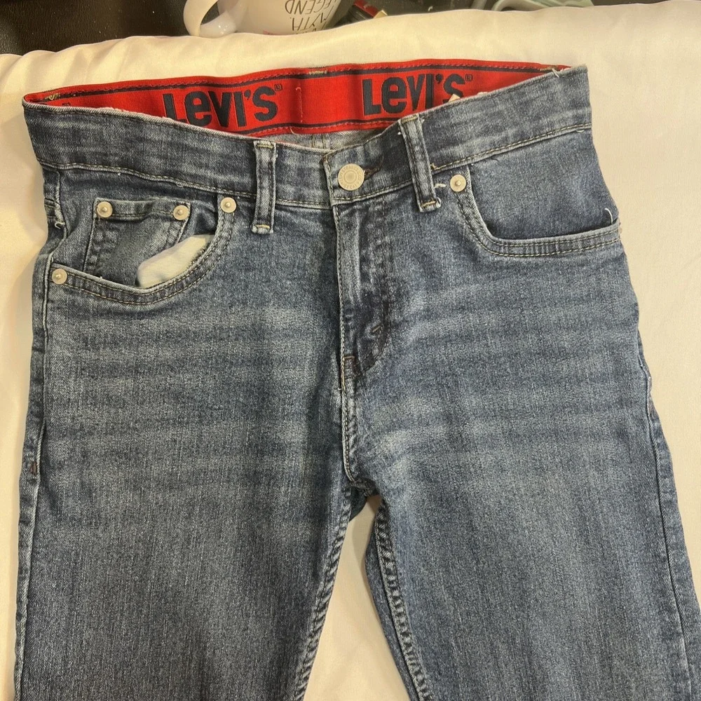 Boys LEVI'S Jeans 511, Size 14 Reg, 27 29 Red Tab, Dark Blue, No Holes, Nice! Ha